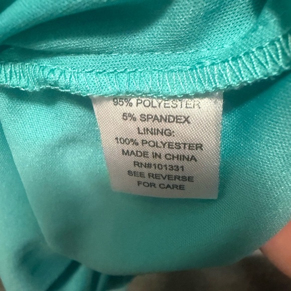 Charlotte Russe Turquoise Lace Top Midi  Dress size M - Picture 7 of 7